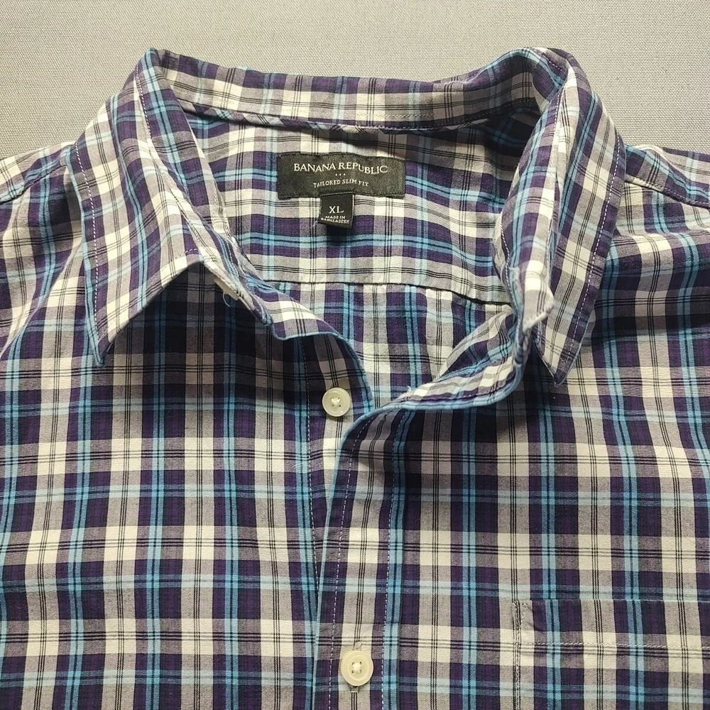 Banana Republic Men's Dress Shirt Multi-color Size Extra Large